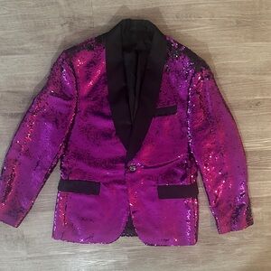 Men's Purple Sequin Blazer